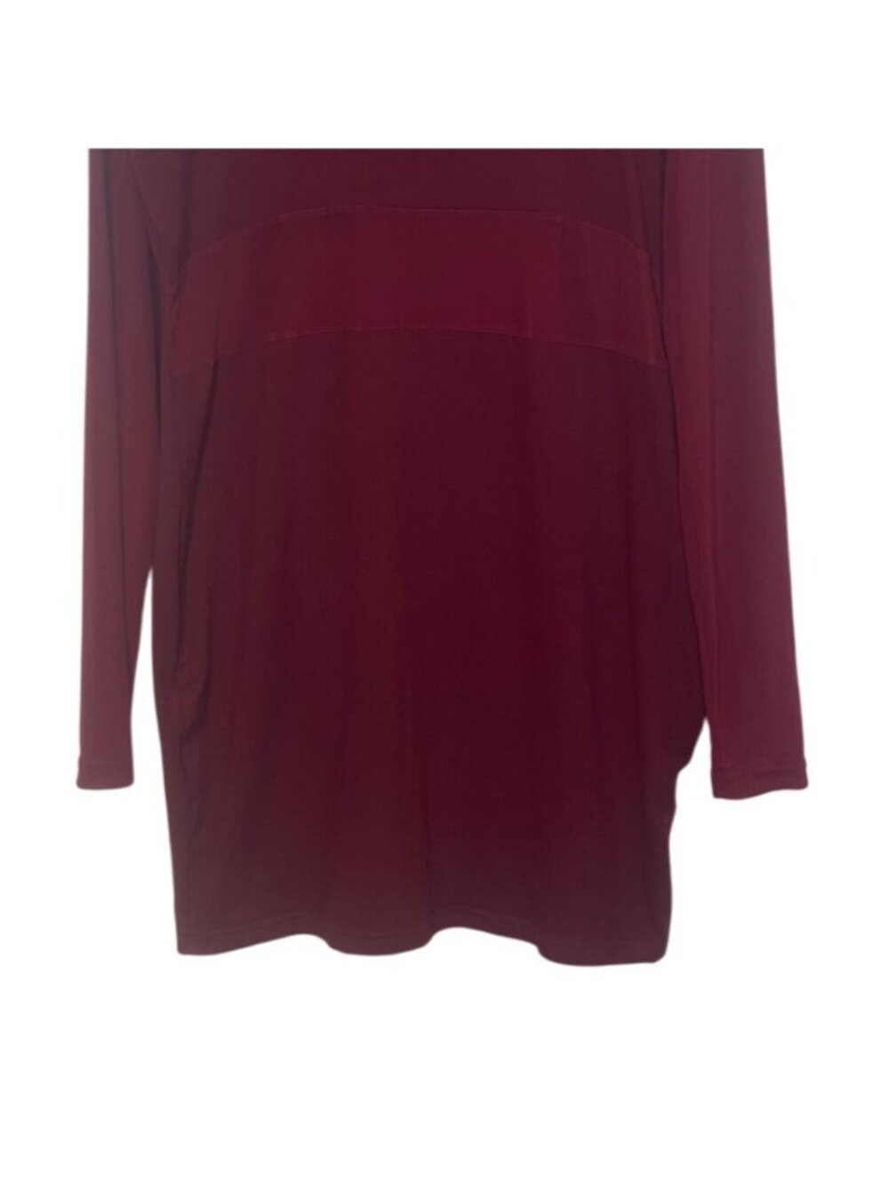 Long Sleeve Dress Keyhole Neckline XL Maroon Winter - Picture 4 of 7
